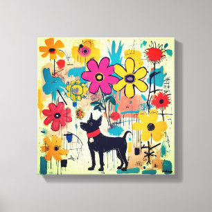 Arte de Doodle de perro negro