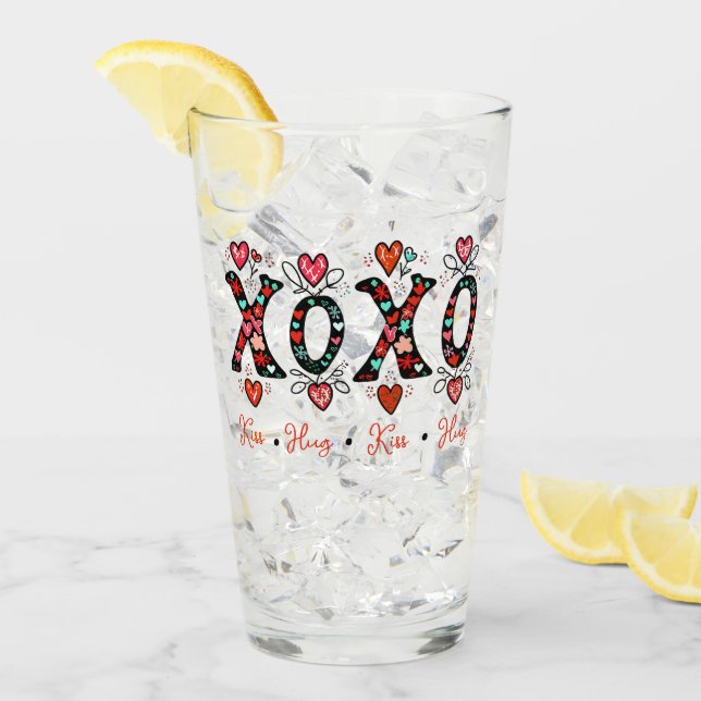 Arte de doodle Kisses y abrazos Valentine (Anverso (hielo))