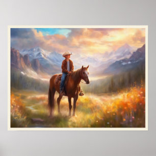 Arte de dormitorio de Cowboy Mountain Valley Boy