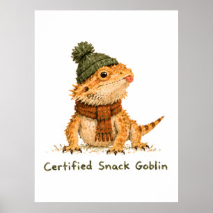 Arte de dragón barbudo goblin de aperitivos certif