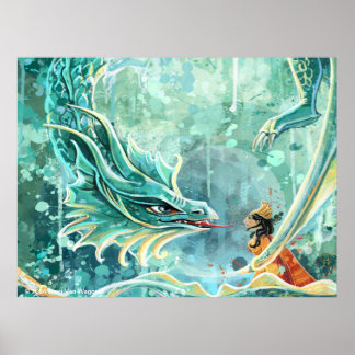 Arte de dragón de agua