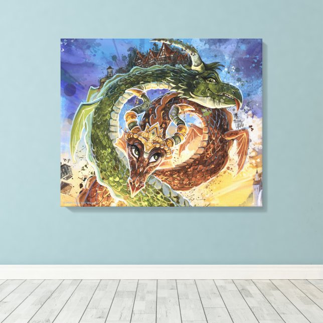 Arte de Dragones Ascendiendo (Insitu (piso de madera))