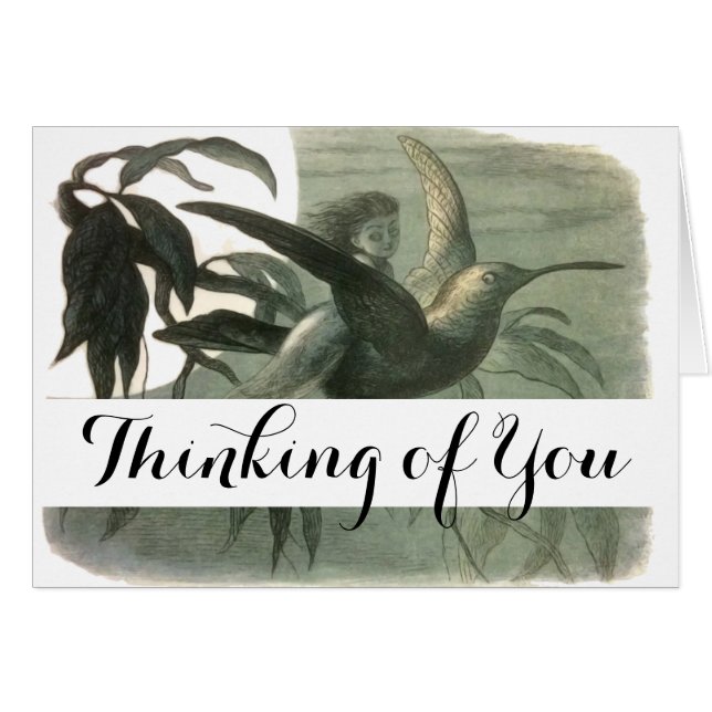 Arte de elfo mágico volando luna nocturna (Anverso (Horizontal))