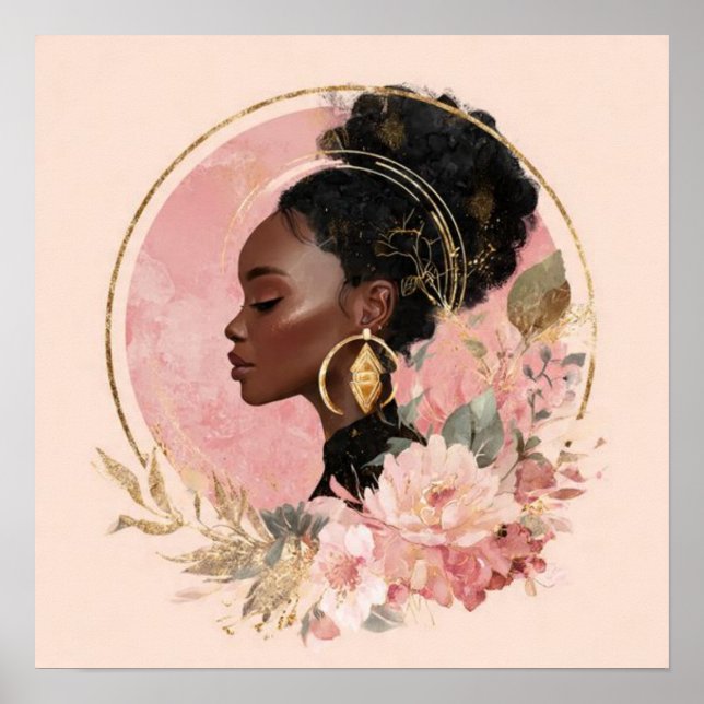 Arte de Empoderamiento de la Mujer Negra (Frente)