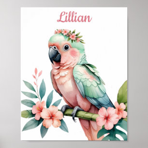 Arte de enfermería Chica safari tropical personali