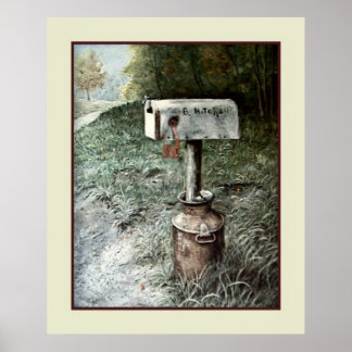 Arte de época, B. Mitchell Country Buzón de correo