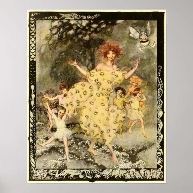 Arte de época "Baile de la Primavera" Arthur Rackh (Frente)