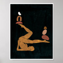 Arte de equilibrio de diosa de yoga dorado celesti