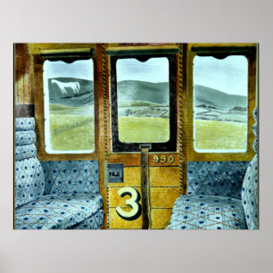 Arte de Eric Ravilious, paisaje de tren