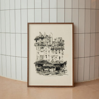Arte de esbozo de arquitectura minimalista