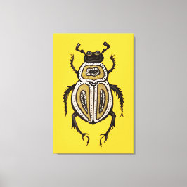 Arte de escarabajo decorativo amarillo mucho más h