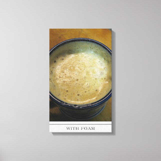 Arte de espuma de latte en lienzo (Anverso)