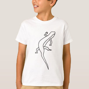 Arte de esquema, dibujo de la camiseta de lagarto