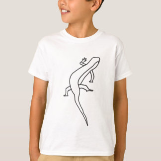 Arte de esquema, dibujo de la camiseta de lagarto