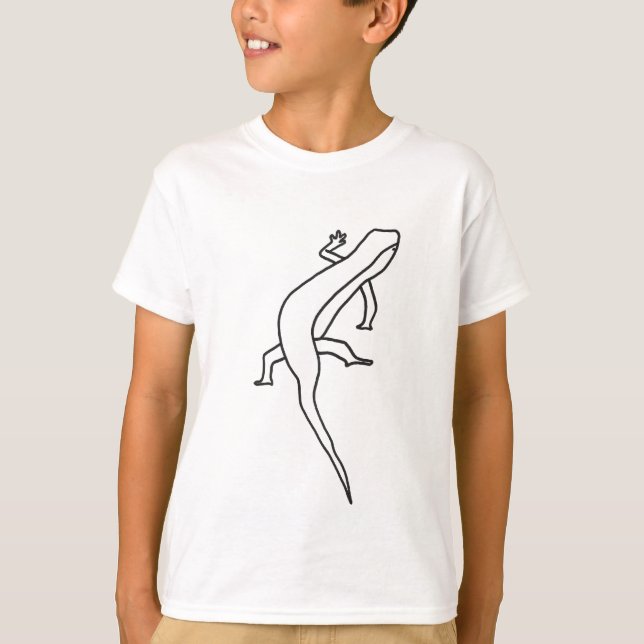 Arte de esquema, dibujo de la camiseta de lagarto (Anverso)