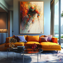 Arte de esquiador abstracto - Acción de deportes d