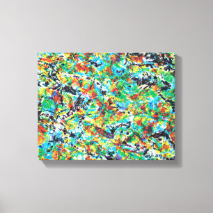 Arte de estampado de flores de primavera verde azu