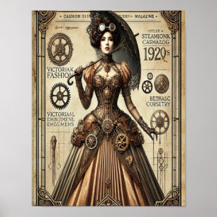 Arte de estampado de vapor, Poster 1, glamour y co