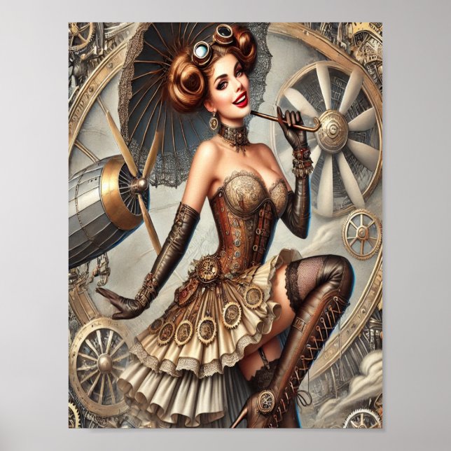 Arte de estampado de vapor, Poster 3, glamour y co (Frente)