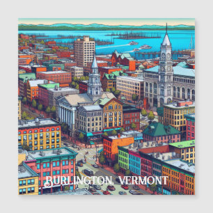 Arte de estilo de cómic de Burlington, Vermont