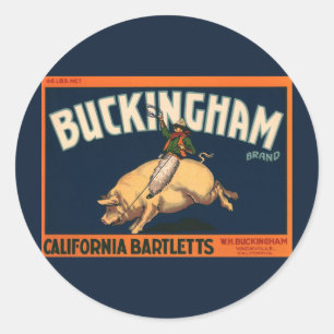 Arte de etiqueta de caja de frutas vintage con vaq