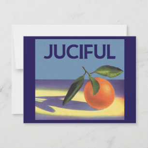 Arte de etiqueta de caja de frutas vintage, naranj