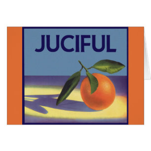 Arte de etiqueta de caja de frutas vintage, naranj