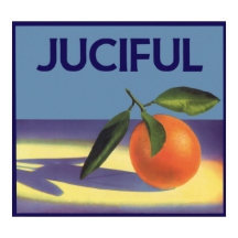 Arte de etiqueta de caja de frutas vintage, naranj
