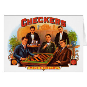 Arte de etiqueta de cigarro vintage, Checkers Mild