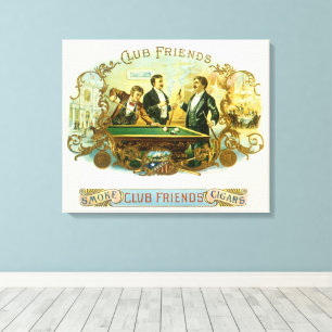 Arte de etiqueta de cigarro vintage, Club Friends