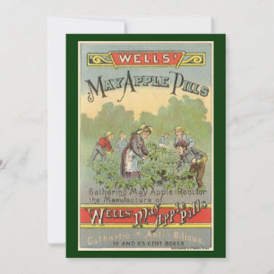 Arte de etiqueta de producto antiguo, pastillas de
