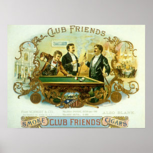 Arte de etiquetas de cigarros vintage, Club Friend