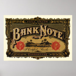 Arte de etiquetas de cigarros vintage, finanzas de