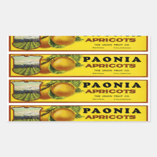 Arte de etiquetas de paonia albaricots