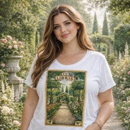 Arte de Ex Libris Antiguo de Sendero de Jardín