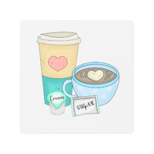 Arte de expreso, café, azúcar y crema dibujado a m