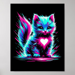 Arte de falla divertido Gato lindo Gatito Corazón
