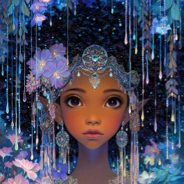 Arte de fantasía Chica negra Reina negra Elfa Dios