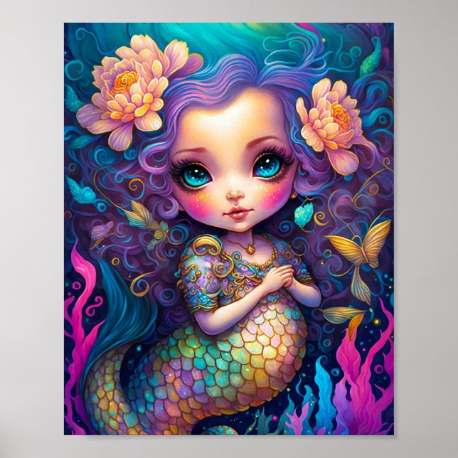 Arte de fantasía con sirena (Frente)
