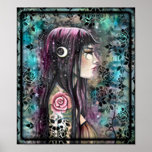 Arte de fantasía contemporáneo Rose Tattoo