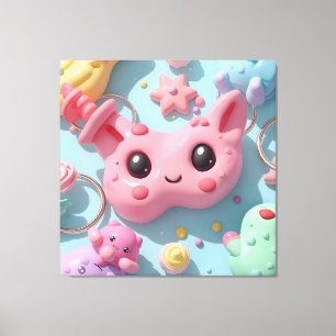 Arte de Fantasía Criatura Kawaii Pastel