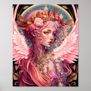 Arte de fantasía de Angel Fairy Rosa