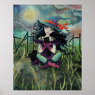Arte de fantasía de Bruja Gatita por Molly Harriso