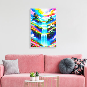 Arte de fantasía de cascada surrealista