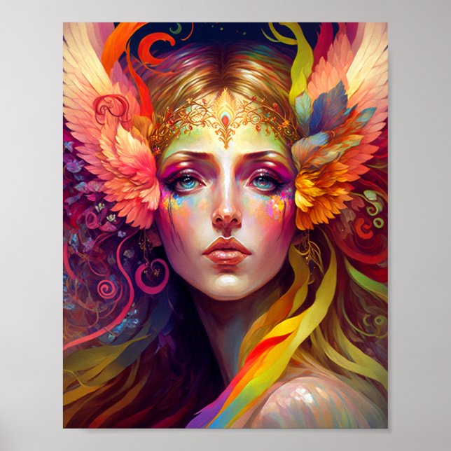 Arte de fantasía de diosa arcoiris (Frente)