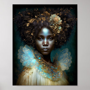 Arte de fantasía de diosa negra