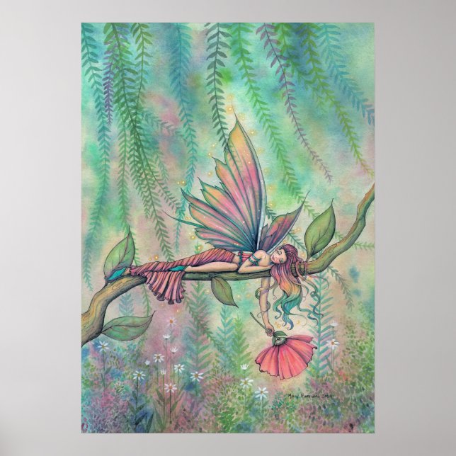 Arte de fantasía de hada de flor de sauce descansa (Frente)