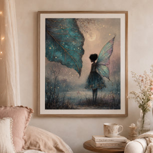 Arte de fantasía de hada de hoja encantada ilumina