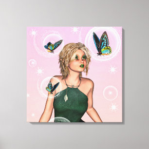 Arte de fantasía de hada mariposa brillante