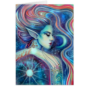 Arte de fantasía de hada surreal celesta celestial